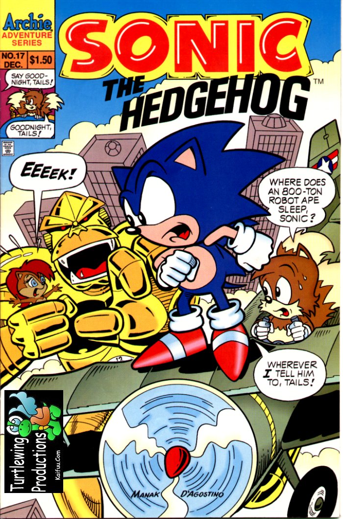 Sonic - Archie Adventure Series December 1994 Comic cover page